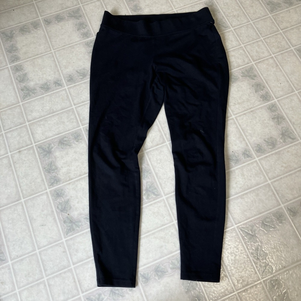 Lands' End‎ Women's Small Black Starfish Legging Stretch Pull On Cotton